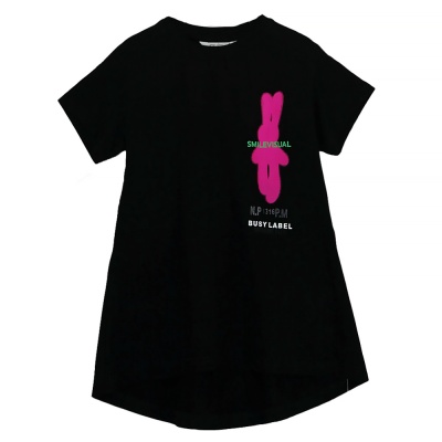 Платье футболка летнее размер 98 Deloras 19634 черное